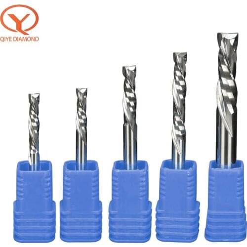 Qiye Compression Milling Cutter Woodwork Up & Down Cut CNC Spiral Router Bits Compression Woodwork drilling and milling cutter