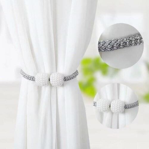 Creative Pearl Magnetic 1Pcs Curtain Buckle Clip Hanging Curtain Strap Ball Buckle Curtain Accessories Home Decor WB 071