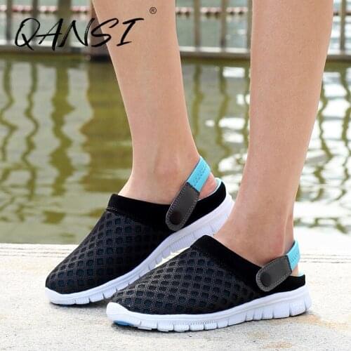 Summer Casual EVA Flat Light Men Shoes Air Mesh Breathable Mens Slippers Outdoor Soft Sole Non-slip Beach Couples Sandals 2021