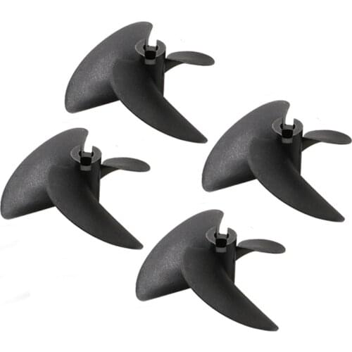 4PCS RC Boat 3-blade Nylon Propeller Diameter 36mm/47mm/52mm/55mm/57mm Marine Paddle with 4mm/4.76mm Shaft Hole Plastic Props