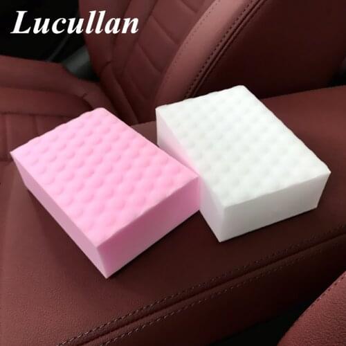 Lucullan 100*70*30mm 3 Colors Melamine Sponge Magic Nano Eraser For Car Kitchen Office Bathroom Cleaning