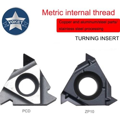 CNC Metric 60 Degree Internal Thread Turning Blade Copper Aluminum Steel Parts Stainless Steel Quenching Material Processing