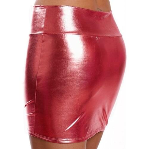 Fashion Sexy Lingerie Hot Chubby Women Pole Dancing Club Wear Leather package hip skirt Short Mini Skirt Nightclub Dancing dress