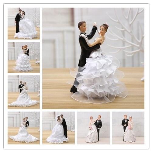 Mixed style birde and groom wedding cake topper figurines gifts favors for wedding cake decorating engagement anniversary gifts