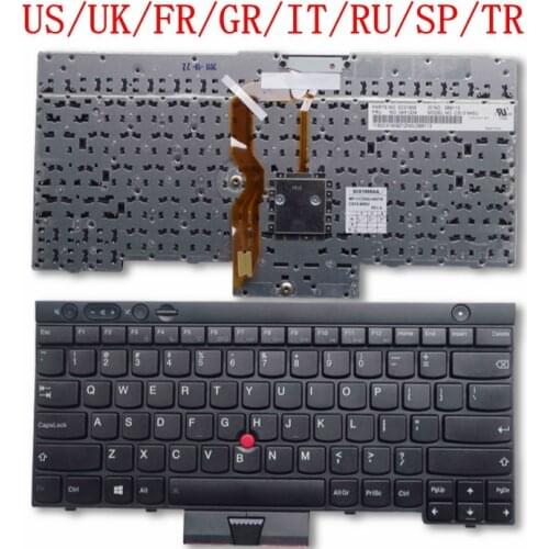 US/UK/FR/GR/IT/RU/SP/TR New Keyboard for Lenovo ThinkPad L530 T430 T430S X230 W530 T530 T530I T430I 04X1263 04W3048 04W3123