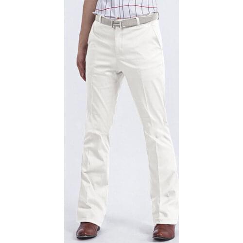2021 New Business Casual FIared pants Slim-fit non-scalding White trousers Male Korean version of the Big pants wide-leg pants