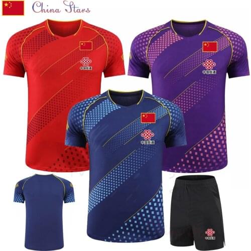2021 New Season CHINA Team Table Tennis Jerseys Male Female, Ping Pong Jersey Sets, Boys Table tennis Shirt , Tennis Kit Clothes