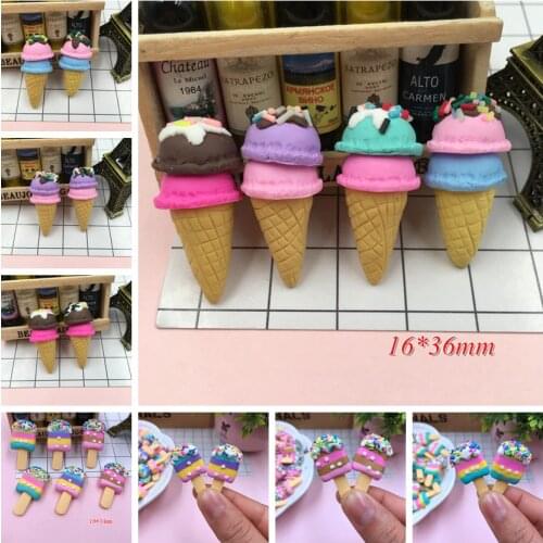 New Arrival Adorable Ice Cream Clay Lollipop Cute Clay Popsicle for Crafts Making, Scrapbooking, DIY