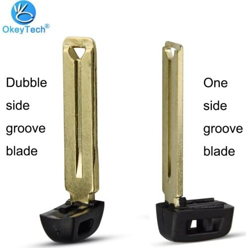 OkeyTech For Toyota Smart Card 2/1 Side groove Car Key balde For Carina Harrier Previa Corolla Celica Uncut Blade Accessories