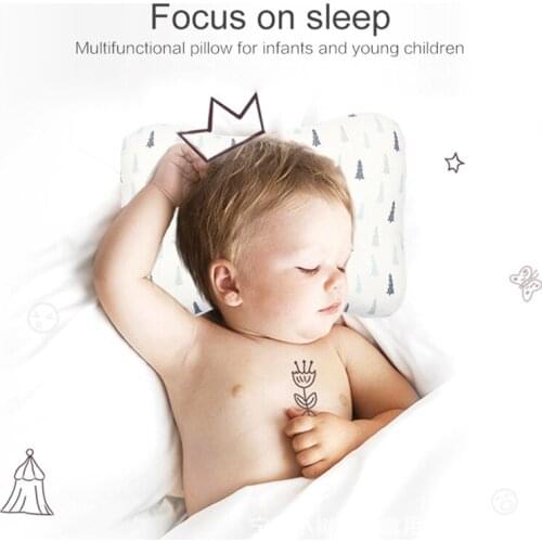 Baby Pillow Newborn Toddlers Styling Pillows Soft Cotton Bubble Fleece Head Neck Support Holder Safety Protection Kids Bedding