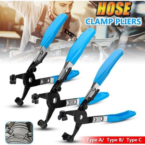 Portable Hose Clamp Pliers Flat Band Ring Spring Type Swivel Car Auto Water Pipe Removal TP899