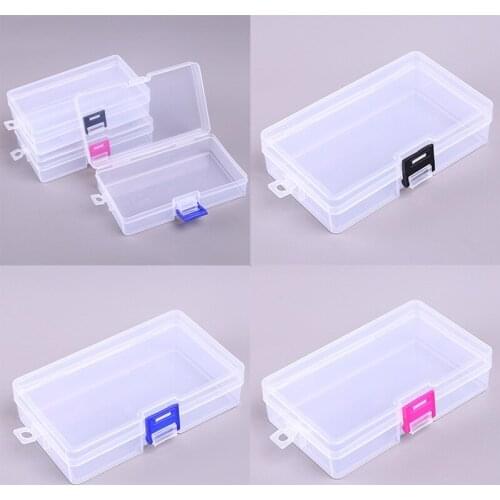 Transparent Storage Box Plastic Hardware Small Tool Parts Organizer Container Household Desktop Collection Supplies