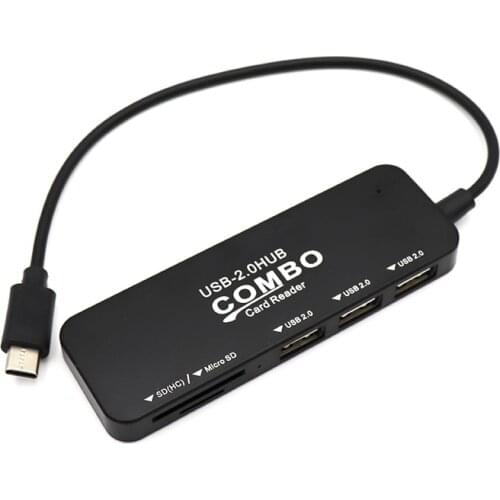 USB C HUB 2.0 Type C 3 Port Multi USB Splitter Adapter OTG Micro SD Card Reader For Xiaomi Macbook Pro PC Computer Accessories