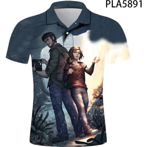 Summer 3D Printed Shirts Men Last Of Us 2 The Last Ofpart 2 Streetwear Fashion Harajuku Short Sleeve Casual Ropa De Hombre Tops