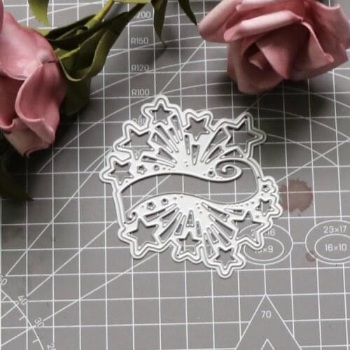Five-pointed Star Banner Frame Metal Cutting Dies Stencils for DIY Scrapbooking Album Stamp Paper Card Embossing 2021