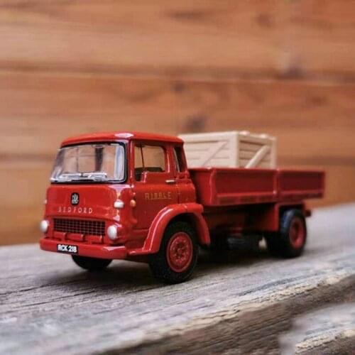 1:76 Scale Retro Dump Truck Leland Truck Flatbed Dump Truck Simulation Alloy Car Model Collectible Decoration Gifts Toys Boys
