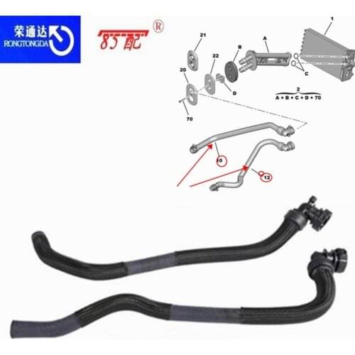Radiator hose 6466K6 6466VJ For Peugeot 207/301/1007/2008 For Citroen C-Elysee/C2/C3 Heater hose Heater radiator pipe