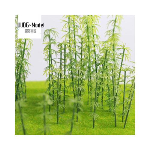WIKING 100 Pcs Green Plastic Model Bamboo Trees Scale Garden Decor Train Scenery Landscape Kids Toys