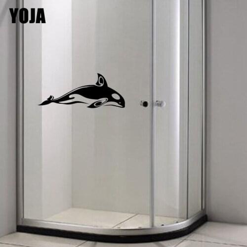 YOJA 10x24.4CM Fun Killer Whale Home Room Wall Sticker Bathroom Shower Decal Decoration G2-0508