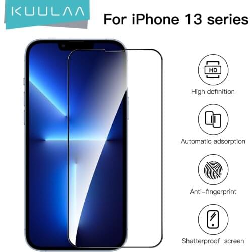 KUULAA Screen Protector For iPhone 12 Pro X XS Max XR 7 8 6 6S Plus Tempered Glass 3D Full Covering Protective Glass HD Film