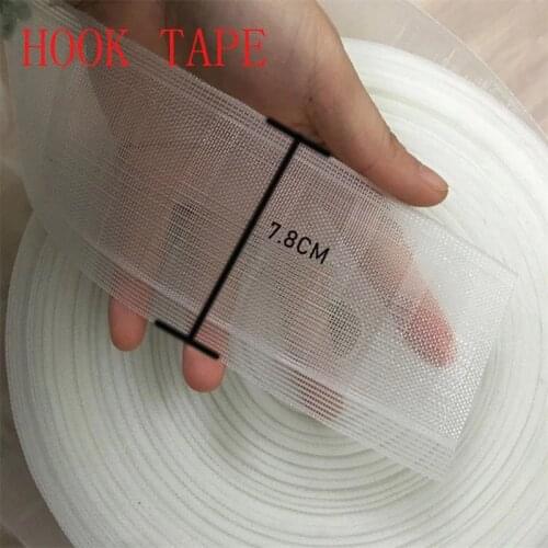 1 Lot curtain tape hook curtains accessories white transparent curtain ribbon polyester hook tape#3