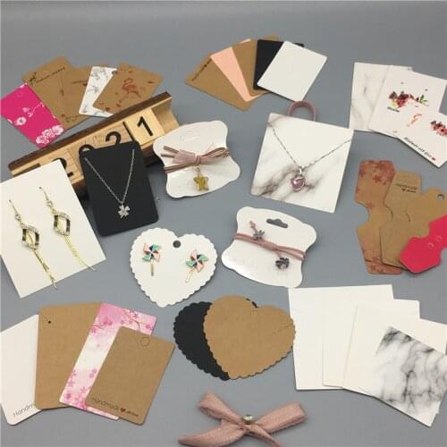 100Pieces/Lot Hotsale Fashion Jewelry Dispaly Colorful Earring/hair clip Paper Card Organizer DIY Style Handmade Packing Cards