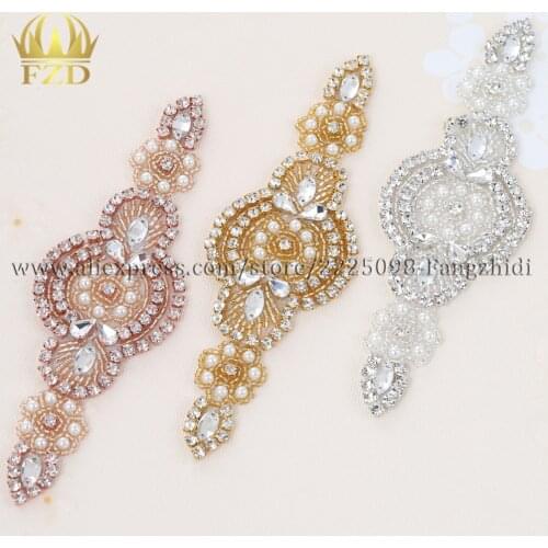 30pieces) Wholesale Hotfix Cristal Stones and Crystals Rhinestone Sequin Applique for Garment Dresses Headband Bridal Garters
