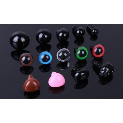 50pcs/set Triangle Nose Round Safety Eyes with Washers for Bear Puppet Dolls Toy A9LE