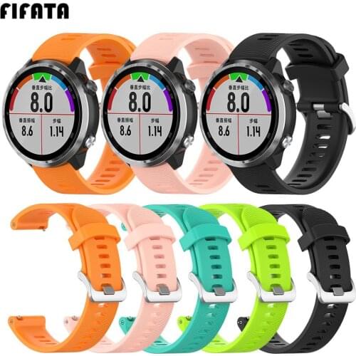 AKBNSTED For Garmin 245 20mm Official Button Silicone Band Strap For Forerunner 245M/645/Vivoactive3/Venu Replacement Wristband