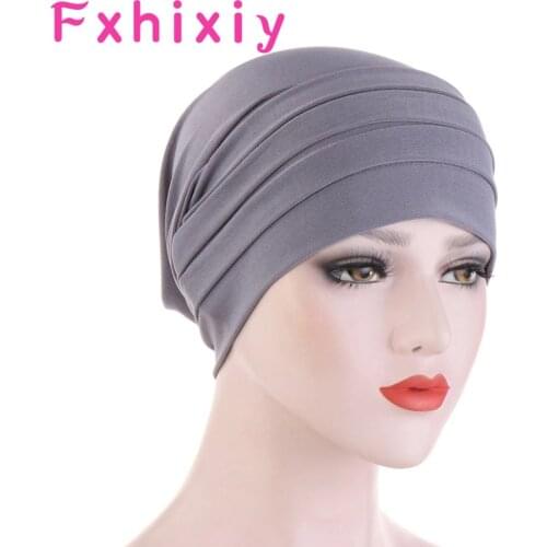 Arab Inner Caps Muslim Stretchy Turban Hat Islamic Underscarf Bonnet Solid Color Under Scarf Caps Turbante Femme Musulman