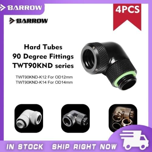 Barrow TWT90KND , Hard Tube Fitting With 90 Degree Rotary , G1/4" 90 Rotatable Adapter For OD12mm / OD14mm Hard Tube