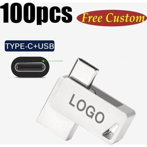 Super stick Customized mini metal OTG 10PCS pendrive Stick 4G 16GB 32GB OTG + USB2.0 Rotating USB flash drive swivel
