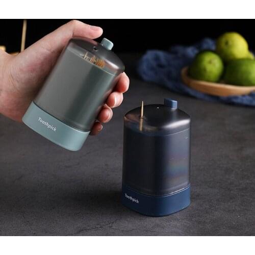 Home automatic pop-up toothpick box, home living room dining room toothpick storage box, press pop-up, save time and effort