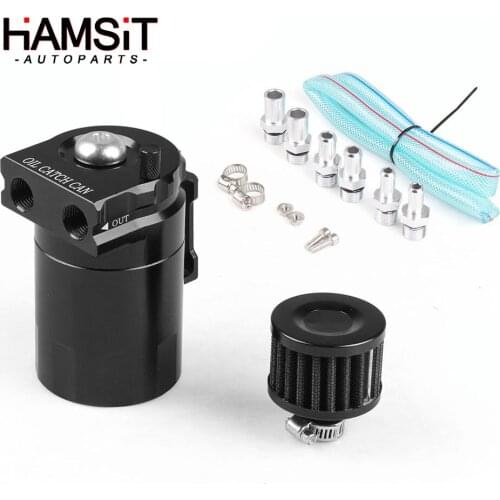 Hamsit Car modified aluminum alloy 300ML Oil Catch Reservoir Breather Can Tank Filter Kit Cylinder Aluminum Engine