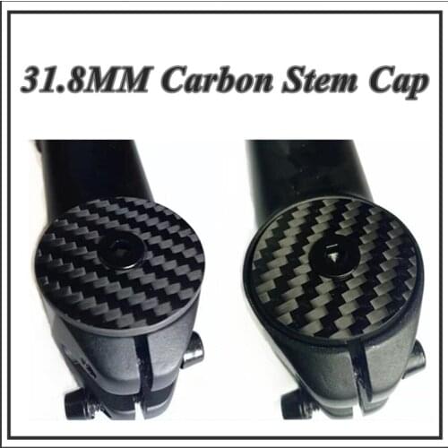 Carbon headset top cap Bike Stem carbon Cap with Ti Screw For OD2 31.8mm Steerer Fork Tube Cap Headset Cap Cover