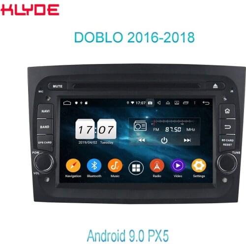 KD-7068 Klyde px5 Android radio car dvd player optional can bus OBD TMPS for DOBLO 2016-2018