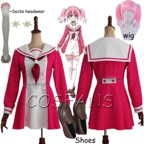 Munou na Nana/Talentless Nana - Hiiragi Nana Cosplay Costume Pink Dress Uniform Outfits Halloween Carnival Suit Wigs and shoes