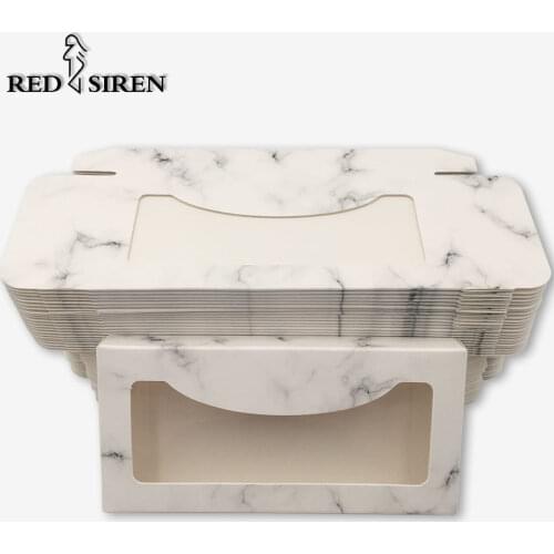 RED SIREN Lash Packaging Wholesale 5-100 pcs Eyelashes Box Package Empty Dollar Marble Paper Lash Box New Lash Cases Packaging