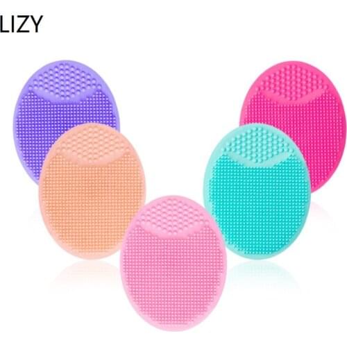 LIZY Oval Deep Cleansing Soft Silicone Face Wash Brush Body Shampoo Brush Cleansing Brush Facial Cleanser Washing Beauty Tool