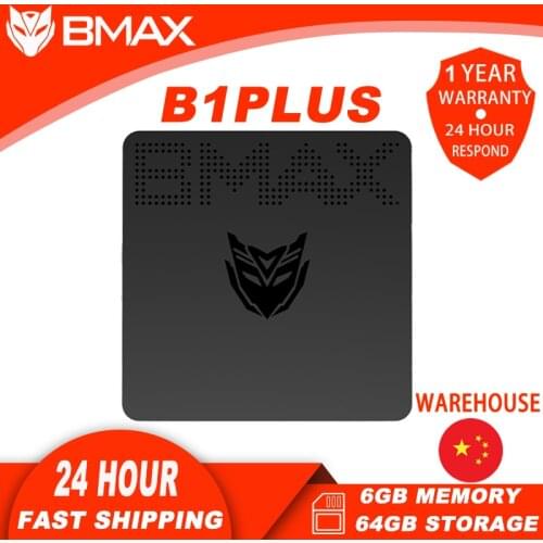BMAX Mini B1Plus Windows 10 Intel Celeron N3350 Base Frequency 1.6GHz Dual Band WIFI USB 3.0 ×2 Pocket Mini PC