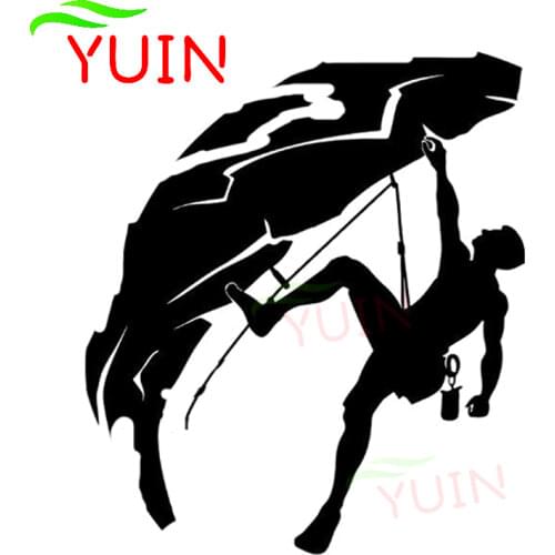 Fashion Rock Climbing Climber Car Sticker Body Decoration Fashion PVC Waterproof Sunscreen Decal Black/White/Red/Laser/Silver