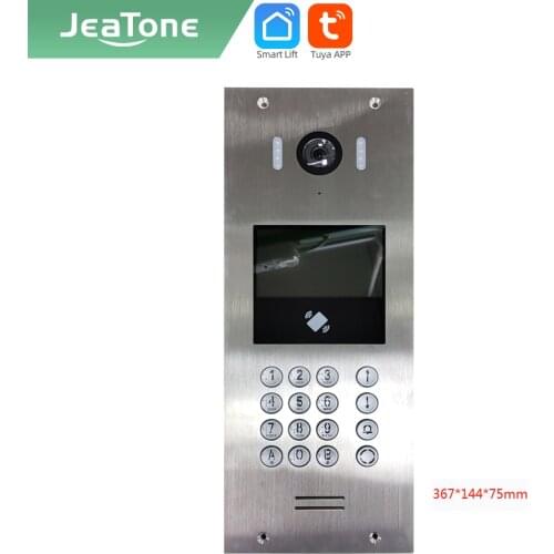【New】Jeatone Tuya smart WIFI IP doorbell video intercom Monitor support Multi-function unlock /AHD cam/Stainless steel anti-rust