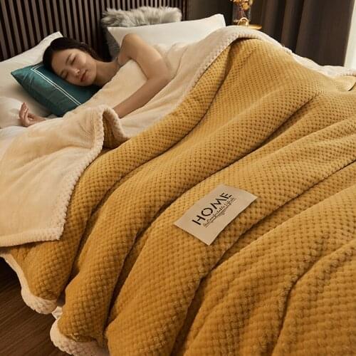 New Fashion Duvet Cover Winter Solid AB Side Comforter/Quilt Covers Flannel Warm Soft Thicken Throw Blanket Home BedTextile King
