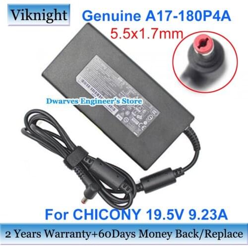 Genuine A17-180P4A CHICONY Laptop Adapter Small Charger For ACER NITRO AN515-55 19.5V 9.23A A180A056P Power Supply 5.5x1.7mm