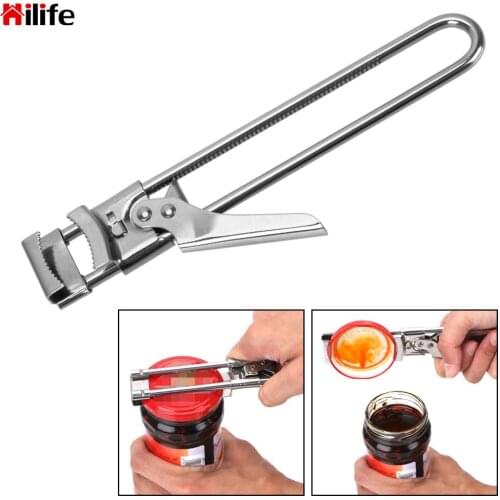 HILIFE Jar Lid Opener Manual Stainless Steel Adjustable Gripper Can Opener Kitchen Accessories Multifunctional