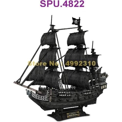 308pcs Sailing Ship Pirates Model 3d Paper Puzzle Toy