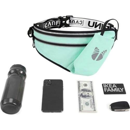 A5KC Running Belt Waist Pack - Water Resistant Runners Belt Fanny Pack for Hiking Fitness Adjustable Running Pouch for Phone