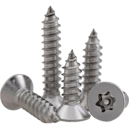 Flat Head Torx Security Pin Screws A2 Stainless Self Tapping Screw M2.9 - M4.8