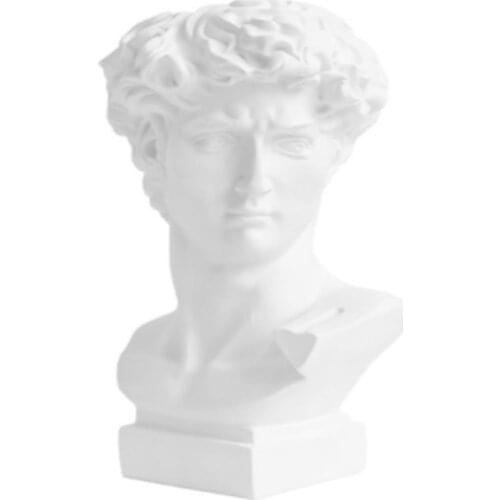 Unieke Hars Sculptuur Pen Potlood Houder Decoratieve Make-Up Borstel Opslag Houder Thuis Officer Standbeeld Planter Vaas Bureau