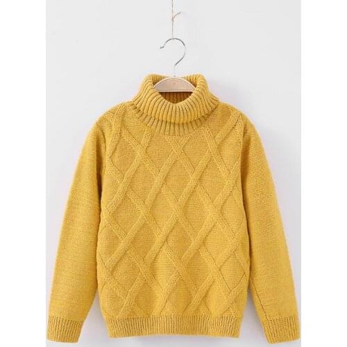 INS hot Boys sweaters autumn and winter warm 3-11 yearsTwist sweater thickening outwear Diamond block fashion wild 3 color
